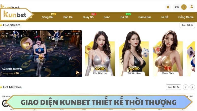 Giao diện nhà cái thiết kế ấn tượng với tốc độ duyệt mượt mà