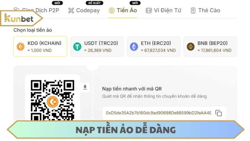 Nạp tiền ảo nhanh chóng, an toàn cao