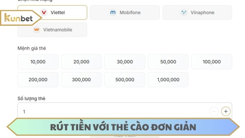 Thực hiện giao dịch với thẻ cào nhanh chóng, nhận thưởng sớm